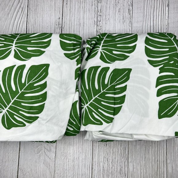 Crib Sheets 2 Fitted Baby Crib Sheets Green Leafs New Organic Cotton - Picture 1 of 4